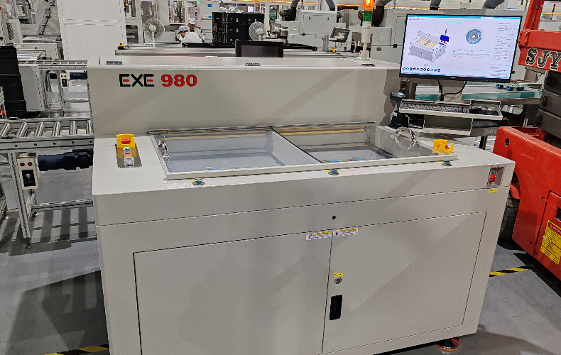 Bottom under cutting machine customer site